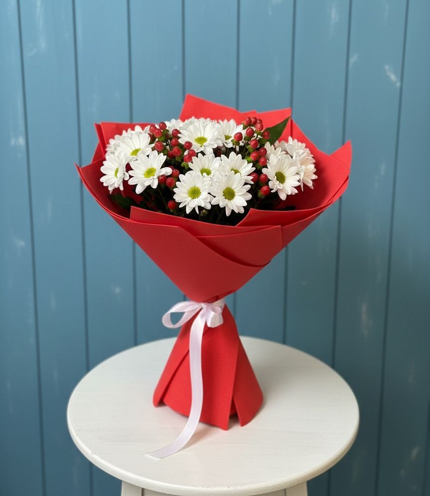 Букет цветов из: Хризантемы в Тихорецке