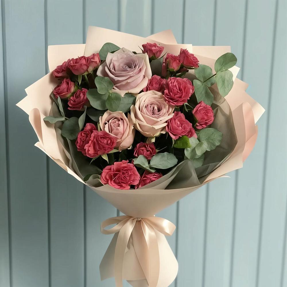 Букет цветов из: Гвоздики и Розы в Тихорецке
