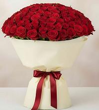 Букет 101 Красная роза Милано в Тихорецке