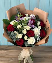 Букет цветов из:  Розы и Альстромерии в Тихорецке