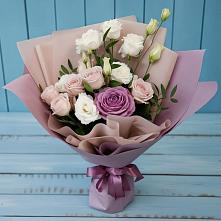 Букет цветов из:  Розы и Лизиантусы в Тихорецке