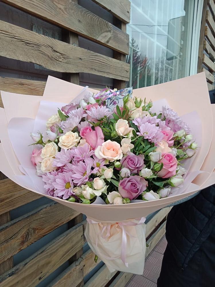 Букет цветов из: Розы и Хризантемы в Тихорецке