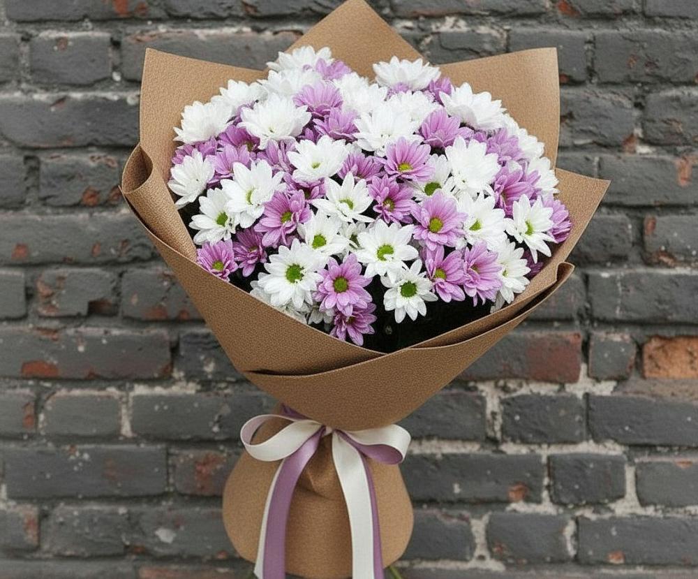 Букет цветов из: Хризантемы в Тихорецке