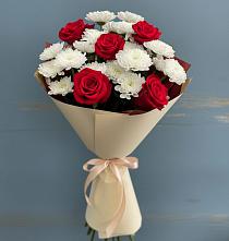 Букет цветов из:  Розы и Хризантемы в Тихорецке
