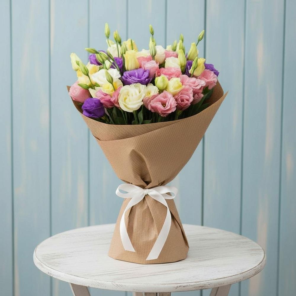 Букет цветов из: Лизиантусы в Тихорецке