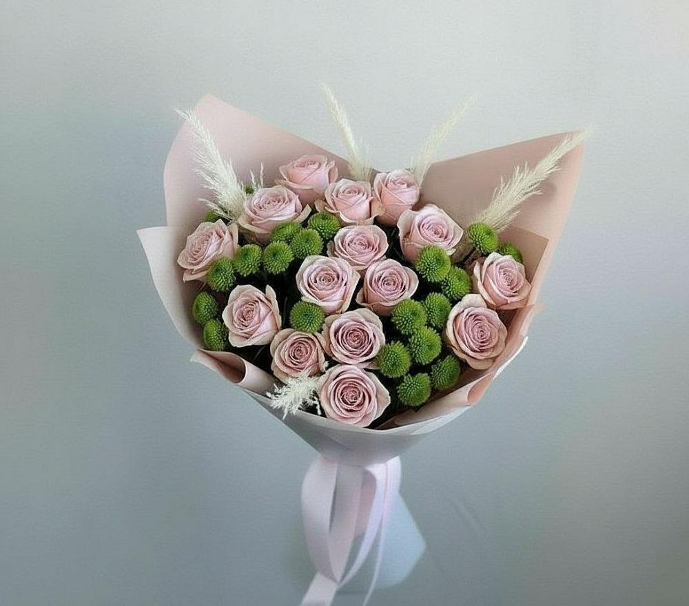 Букет цветов из: Розы и Хризантемы в Тихорецке