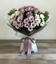 Букет цветов из:  Хризантемы и Розы #REPLACE_PRED# Тихорецке