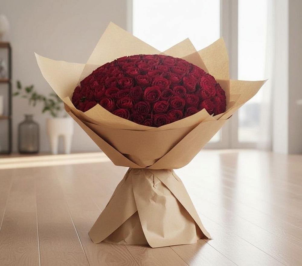 Букет 101 Красная роза в Тихорецке