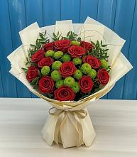 Букет цветов из:  Розы и Хризантемы в Тихорецке