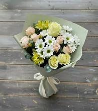 Букет цветов из:  Альстромерии, Розы и Хризантемы #REPLACE_PRED# Тихорецке