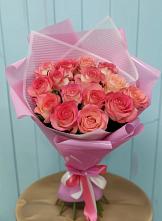 Букет 15 Розовых роз Равель в Тихорецке